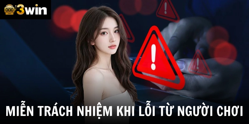 Miễn trách nhiệm khi lỗi từ người chơi  